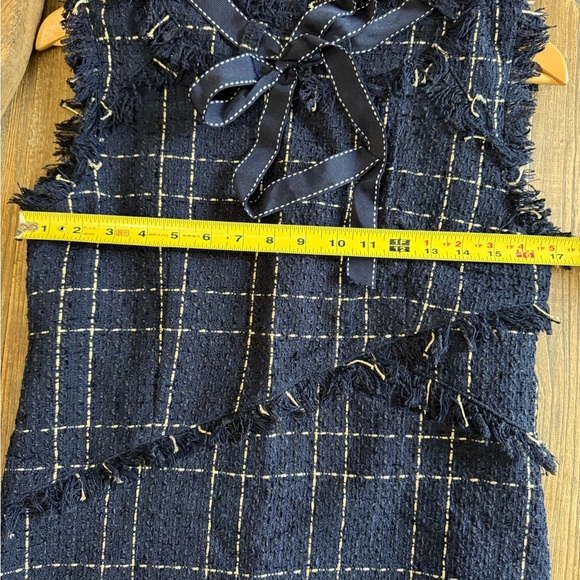 Chicwish Navy Twead Dress with Bow Tie - Picture 8 of 10